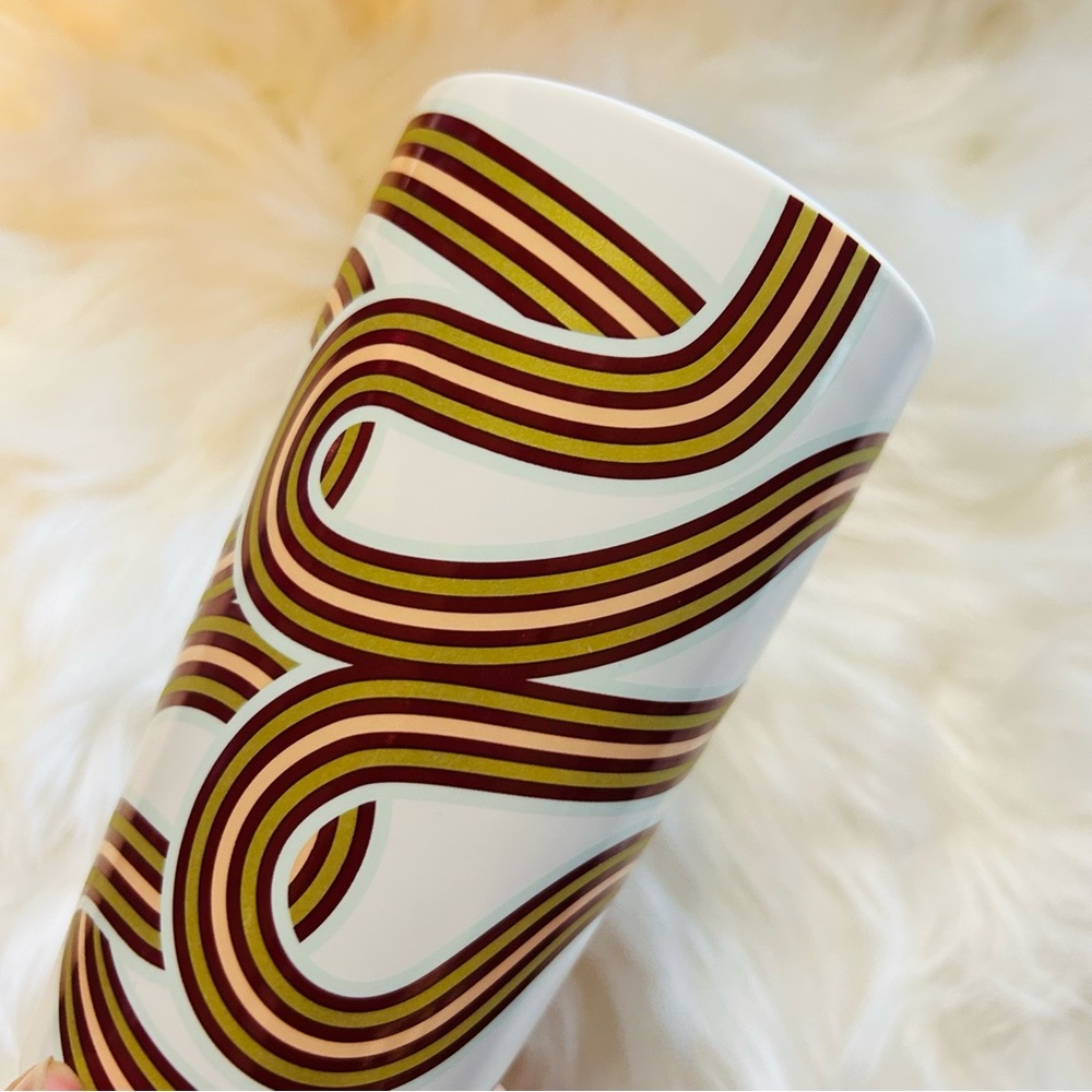 Starbucks Ribbon Swirl Ceramic Cup Warm Wishes Mug Hot Tumbler 12oz New 2024 - Picture 12 of 17